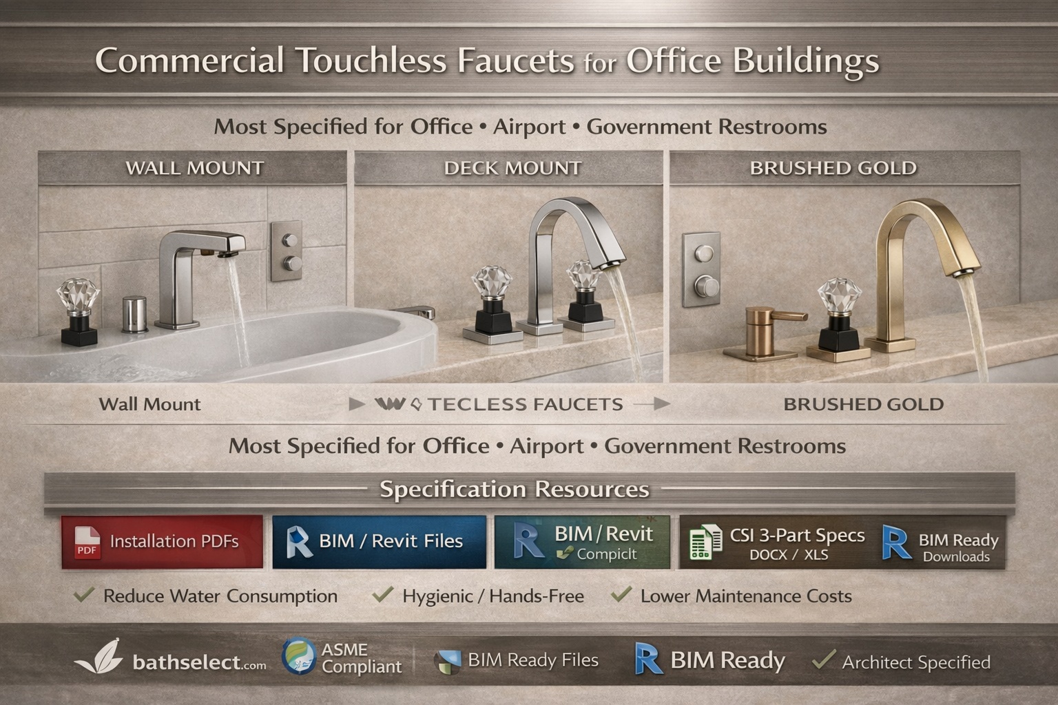 Commercial touchless faucets for restrooms